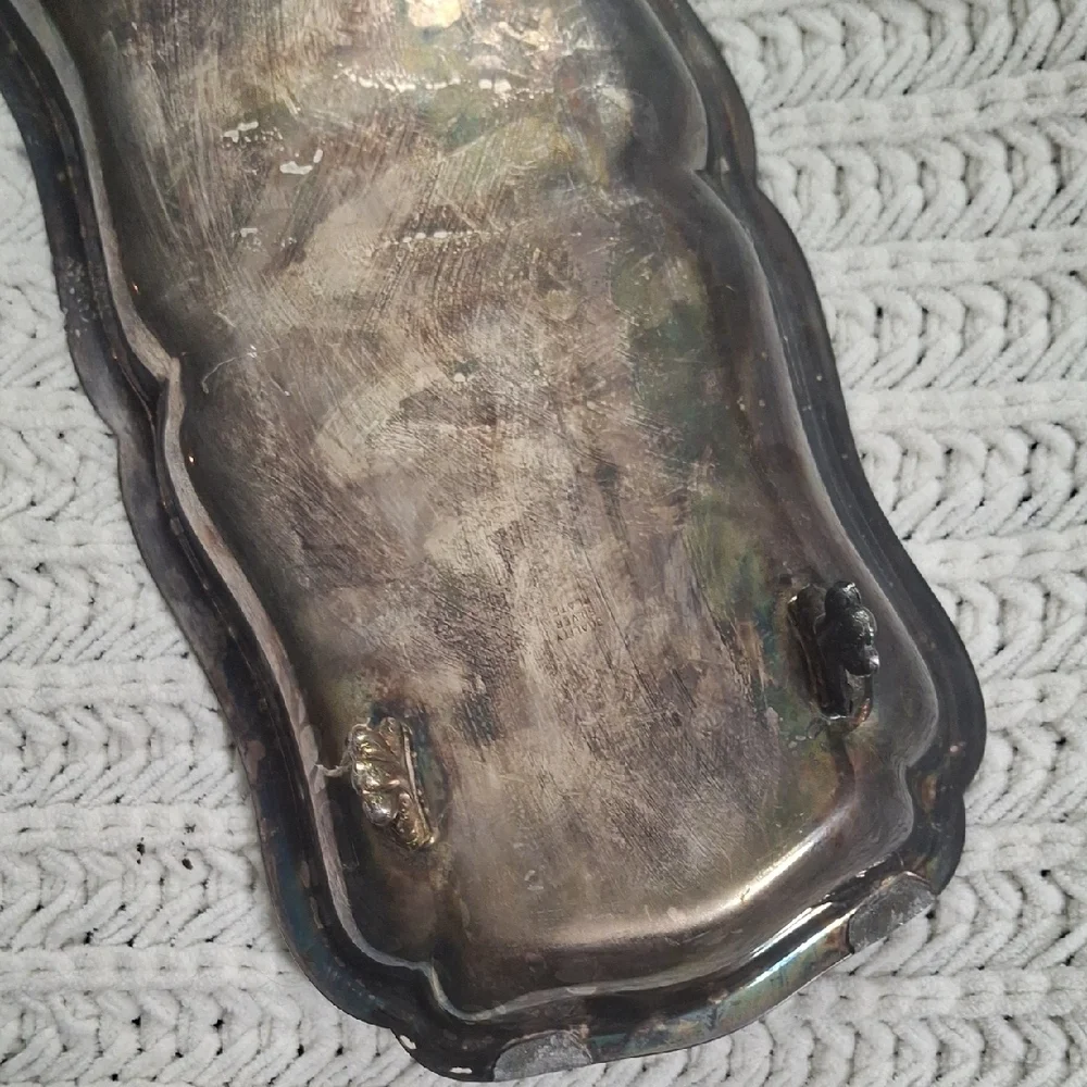 Elegant Silver Tray for Home Bath